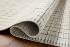 Loloi Amber Lewis Bexley Collection BEX-04 Slate/Natural 6'-6" x 9'-3" Area Rug Neutral, Textured, Living, Bedroom, Dining, Carpet