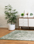 Unique Loom Isabella Collection Area Rug - Adjani (3' 3" x 5' 3" Rectangle, Green/ Ivory)