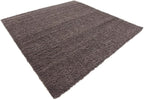 Unique Loom Solid Shag Collection Area Rug (8' Square, Graphite Gray)