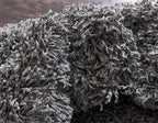 Unique Loom Solid Shag Collection Area Rug (8' Round Graphite Gray)