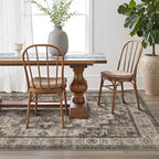 LUMI Washable Area Rug 8x10 for Living Room, Ultra Soft Stain Resistant Carpet with Non Slip Rubber Backing, Non-Shedding Low Pile Rugs for Bedroom, Dining Room, Indoor, Office