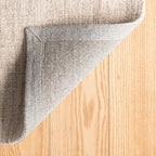 Dash and Albert Crosshatch Wool Area Rug - 7.5 X 9.5 Ivory Solid Hand Micro Hooked Accent Rug - Durable, High Traffic Areas Bedroom, Hallway, Stairs - Premium Luxury Hotel Quality Soft Breathable