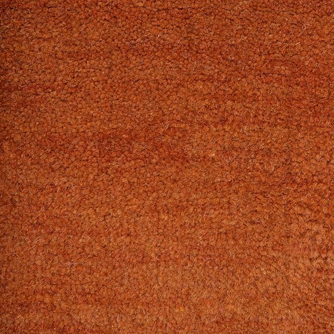 Hand Knotted Loom Wool ECO-Friendly Area Rugs - 10'x10', Square, Orange Color, Solid Plain Design, High Pile Handmade Anti Skid Area Rugs for Living Room, Bed Room (L00111)