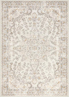 Wonnitar Vintage 5x7 Washable Rug, Neutral Rugs for Living Room Decor, Beige Non Slip Ultra-Thin Soft Boho Floral Room Carpet for Bedroom Nursery Dining Room Farmhouse Office Home Décor