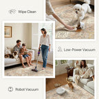 Bavni 8x10 Area Rugs for Living Room, Machine Washable Rug Non Slip, Vintage Chenille Distressed Print Carpet, Large Low Pile Ultra-Thin Lightweight Rugs for Bedroom, Dining Room, Office, Wood Brown
