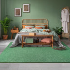 AROGAN Washable 6×9 Living Room Rug, Modern Area Rugs with Soft Memory Foam for Bedroom, Minimalist Non-Slip Indoor Floor Carpet for Dining Room Office Kids Playroom Decor, Matte Green
