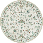 Lahome Insect Washable Round Area Rug, Soft Round Rugs 6ft Ultra-Thin Non-Slip, Boho Large Circle Carpet for Bedroom Living Room Kitchen Nursery, Beige