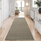 Hallway Runner Rug 2x6, Washable Kitchen Runners Non Slip, Ultra Thin Entryway Floor Mat Fit Under Door, Soft Low Pile Cotton Boho Carpet for Laundry Outdoor Bedroom