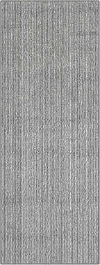 12ft Custom Hallway Rug - Striped Grey | Non-Slip Rubber Backed | Washable & Pet Friendly | No-Fray Edge Finished