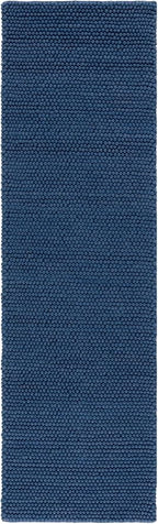 SAFAVIEH Natura Collection Runner Rug - 2'3" x 6', Navy & Blue, Handmade Wool Blend, Textured Design, Ideal for Hallway, Bedroom, Foyer (NAT620M)