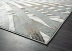 Abani 5'3" x 7'6" (5x8) Grey & Brown Modern Floral Living Room Rug - Non-Shed Tropical Palm Leaves Pattern Area Rug Rugs