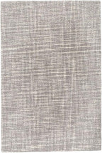 Dash and Albert Crosshatch Wool Area Rug - 2.5' x 8' Runner Dove Grey Solid Hand Micro Hooked Accent Rug - Durable, High Traffic Areas Bedroom, Hallway, Stairs