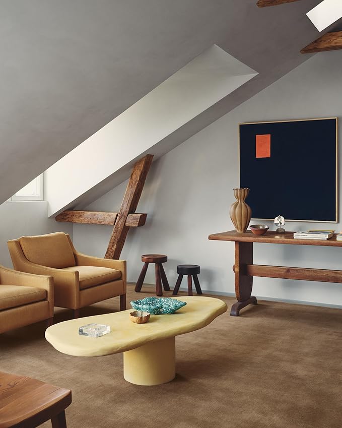 Hand-Tufted Wool Square Area Rug – Soft Premium Wool Carpet for Living Room, Bedroom & Home Décor – 5X5 ft| Chestnut – Durable, Non-Slip Backing, Handcrafted Rug