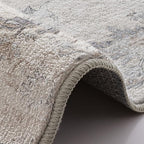 LUMI 8x10 Washable Area Rug for Living Room, Ultra Soft Vintage Rugs with TPE Non Slip Backing, Stain Resistant, Low Profile Carpet High Traffic for Bedroom, Dining Room