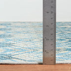 Dash & Albert Seneca Blue Machine Washable Rug, 7.5 X 9.5 Feet, Blue Graphic Pattern - Premium Luxury Hotel Quality Soft Breathable Hypoallergenic Machine Washable Easy Care All Season Comfortable