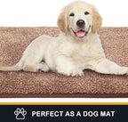 PURRUGS Dirt Trapping Door Mat 24" x 35.5", Non-Slip Machine Washable Entry Rug, Shoe Scraper, Dog Doormat, Super Absorbent Welcome Mat for Front & Back Door, Muddy Shoes & Paws, Brown-Light Cream