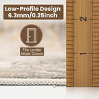 Washable Area Rug 6x9 | Non Slip Area Rug for Living Room, Bedrooms, Dining Room | Ultra-Soft Flannel Carpet Area with Rubber Backing (Light Sage Brown, 6x9)