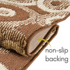 29 ft Extra Long Brown Hallway Runner Rug | Non-Slip & Machine Washable | Custom Cut to Size 2'3" x 29' (Runner) | REMNAZ