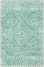Wonnitar Moroccan Area Rugs 4x6, Sage Green Boho Rug for Bedroom, Washable Ultra-Thin Living Room Throw Mat, Farmhouse Geometric Soft Print Carpet for Nursery Bathroom Kitchen (Mint Green,4'x6')