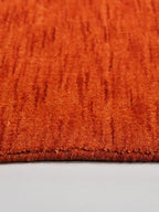 Hand Knotted Loom Wool ECO-Friendly Area Rugs - 10'x10', Octagon, Light Red Color, Solid Plain Design, High Pile Handmade Anti Skid Area Rugs for Living Room, Bed Room (L00111)