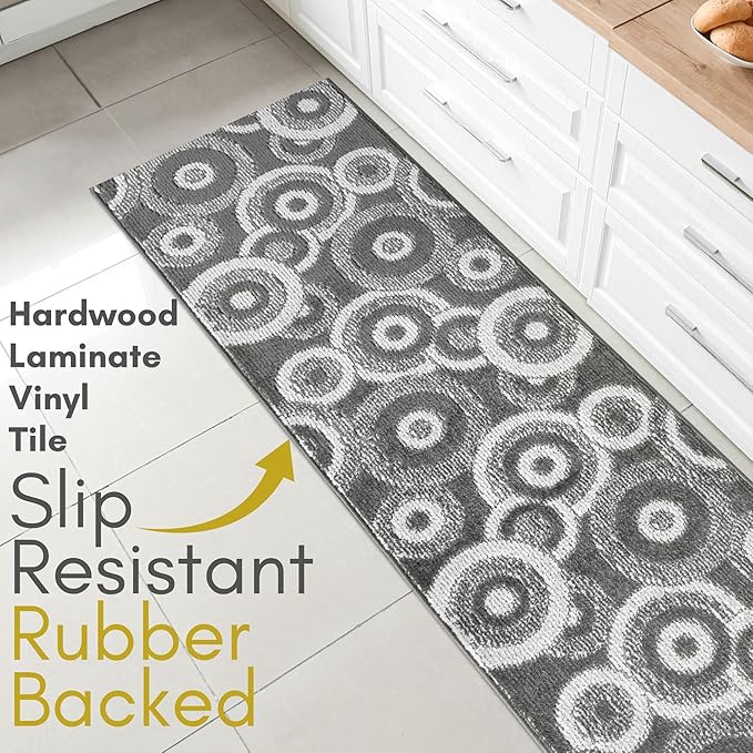 29 ft Extra Long Grey Hallway Runner Rug | Non-Slip & Machine Washable | Custom Cut to Size 2'3" x 29' (Runner) | REMNAZ