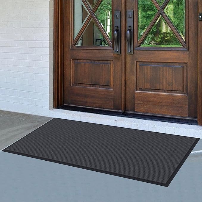 Amyracel Front Door Mat Indoor Outdoor Entrance, 36" x 60" All-Season Waterproof Doormat for Enterway, Heavy Duty Commercial Floor Mat, Fade Resistant, Rubber Back, Low Profile, Easy Clean