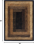 Home Dynamix Royalty Vega Contemporary Geometric Area Rug, Black/Beige, 5'2"x7'2"