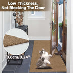 jxgzyy Heavy Duty Runner Rugs, 2'11" x 4'11" Non Slip Hallway Doormat, Indoor Outdoor Carpet Runner, Waterproof Floor Mat for Entrance Laundry Patio Garage, Brown