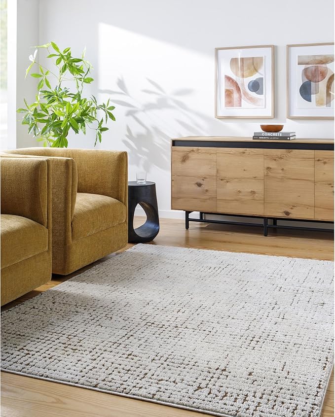 Livabliss x Our PNW Home Cascade Minimalist Area Rug, 12' x 15', Brown