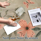 Lahome Floral Kitchen Runner, 2X6 Washable Runner Rug Non-Slip, Ultra-Thin Soft Hallway Rug Stain Resistant Boho Carpet for ‎Bedroom Laundry Bathroom, Brown