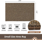 BEQHAUSE 20"x32" Entryway Rug Indoor Door Mat Non-Slip Washable, Hallway Rugs Absorbent & Stain Resist Hall Carpet Runner Rugs for Entryway, Front Door Floor Mats Laundry Room Rugs for Entry, Brown