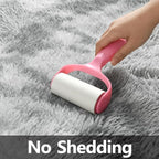 Shag Area Rug, 4 X 6 Tie-Dyed Plush Fuzzy Rugs for Living Room, Ultra Soft Fluffy Furry Rug for Bedroom, Indoor Carpet Nursery Rugs for Kids Room Home Decor, Light Grey