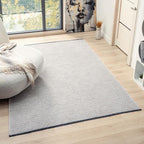 LUXE WEAVERS Modern Farmhouse Beige 5x7 Washable Area Rug, Anti-Slip Diamond Pattern Carpet