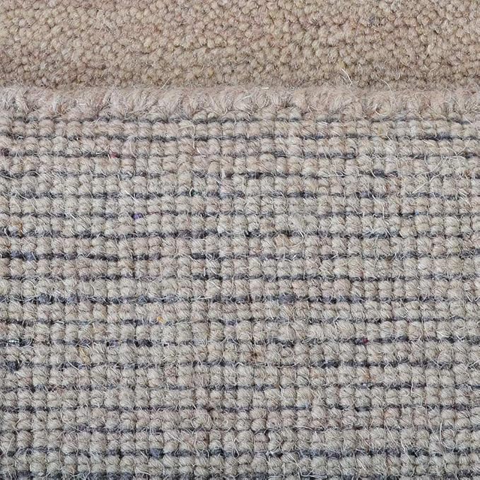 Rugsotic Carpets Hand Knotted Gabbeh Wool 6'x9' Area Rug Solid Beige L00111