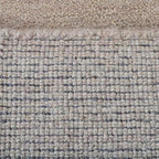 Hand Knotted Loom Wool ECO-Friendly Area Rugs - 6'7''x9'10'', Rectangle, Beige Color, Solid Plain Design, High Pile Thick Handmade Anti Skid Rugs for Living Room (L00111)