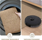 KOZYFLY Extra Long Runners for Hallways 2.6x16 ft Washable Kitchen Runner Non Slip Rubber Backed Hallway Rug Cotton Entryway Runner Rug Floor Carpet for Indoor Hall, Kitchen, Stair, Tan/Orange/Brown