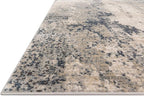Loloi Teagan Collection TEA-07 Natural/Denim 9'-9" x 13'-6" Area Rug, Large, Soft Neutral Rug, High-Traffic for Living Room, Bedroom, Home Office, Dining Area