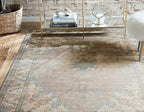 Unique Loom Salzburg Collection Classic Traditional Design Oriental Inspired Border Area Rug (7' 3 x 7' 3 Round, Gray/Beige)