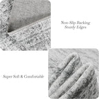 2x3 Washable Rugs for Kitchen, Floor, Entryway, Powder Room Small Area Rug Non-Slip Vintage Low Pile Throw Door Mat Grey