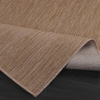 CAMILSON Outdoor Rug 5x7 Modern Area Rugs for Indoor and Outdoor Patios and Porches - Waterproof, Washable, Non-Shedding, Easy-to-Clean Outside Carpet (5 x 7, Solid - Jute)