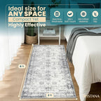 Istana Hallway Runner Rug 2x8 – Navy Entryway Rug -Silk's Soft Touch Runners for Hallways - Stylish Kitchen Runner Rug Non Slip