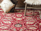 Unique Loom Espahan Collection Area Rug - Cape Cod (5' 1" x 8' Rectangle, Red/ Beige)