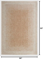 FH Home Outdoor Rug - Waterproof Easy to Clean Stain Resistant - Patio Indoor Outdoor Porch Deck Balcony Entryway - Ombre Modern - Dhruva - Beige - 5ft 2in x 7ft 6in