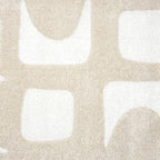 Abani Nuevo Collection Area Rug - Modern Geometric Beige/Cream Design - 6'x9' - Easy to Clean - Durable for Kids and Pets - Non-Shedding - Medium Pile - Soft Feel - for Living Room, Bedroom & Office