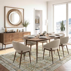 6x9 Area Rug for Living Room Washable 6x9 Non-Slip Modern Rugs for Bedroom Dinning Room Ultra-Thin Indoor Green Orange