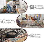 Moynesa Tiger Washable Area Rugs for Living Room, 5x7 Vintage Soft Rug for Bedroom, Non Slip Boho Ultra Thin Large Stain Resistant Throw Rug for Dining Guest Room, Puce Red