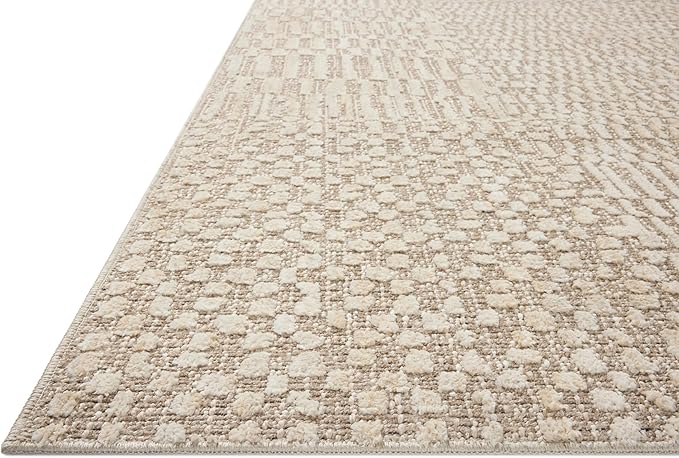 Loloi Amber Lewis Bexley Collection BEX-01 Natural/Birch 11'-6" x 15' Area Rug Neutral, Textured, Living, Bedroom, Dining, Carpet
