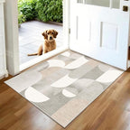 Small Rugs 2x3 Grey Rug for Entryway Bathroom Kitchen Entrance Doormat,Modern Geometric Accent Floor Throw Carpet Non Slip,Beige