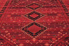 Unique Loom Tekke Collection Area Rug - Sheibani (7' 10" x 11' Rectangle, Red/ Black)