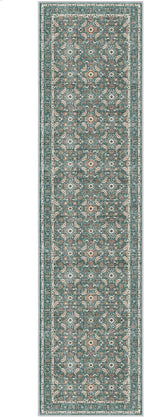 WITSHOCK Washable 3x12 Long Runners Rugs for Hallways,Vintage Neutral Hallway Rugs for Entryway Kitchen Bedroom,Vintage Farmhouse Home Decor(Teal Blue,3x12)